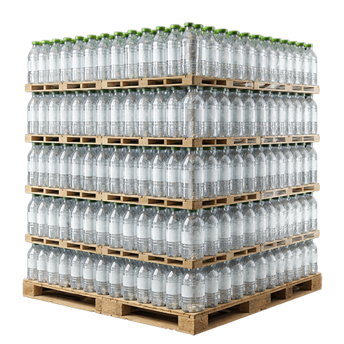Venta de palets de botellas de plástico para uso alimentario