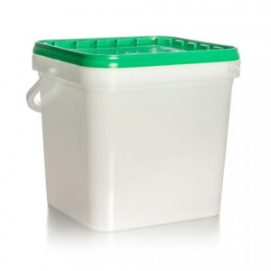 Cubo rectangular de plástico de 15 litros para frutos secos, golosinas, caramelos, chucherías y productos alimentarios