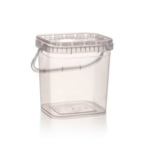 Cubo rectangular de plástico de 3700cc para frutos secos, golosinas, caramelos, chucherías y productos alimentarios