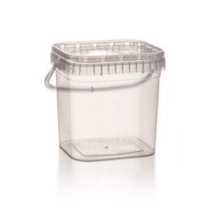 Cubo rectangular de plástico de 4600cc para frutos secos, golosinas, caramelos, chucherías y productos alimentarios