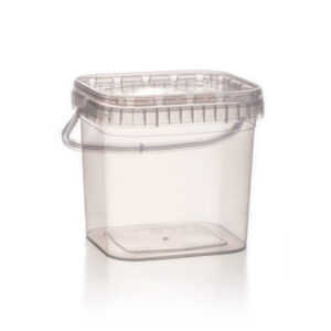 Cubo rectangular de plástico de 5500cc para frutos secos, golosinas, caramelos, chucherías y productos alimentarios