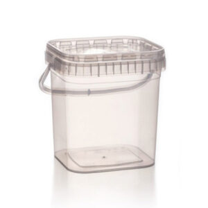 Cubo rectangular de plástico de 7500cc para frutos secos, golosinas, caramelos, chucherías y productos alimentarios