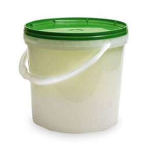 Cubo redondo de plástico de 14 litros para algodón de azúcar y golosinas