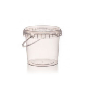 Cubo redondo de plástico de 2300cc para algodón de azúcar y golosinas