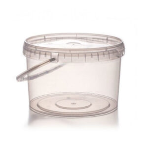 Cubo redondo de plástico de 6,5 litros para algodón de azúcar y golosinas