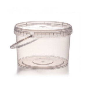 Cubo redondo de plástico de 7 litros para algodón de azúcar y golosinas