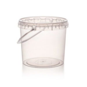 Cubo redondo de plástico de 5500cc para algodón de azúcar y golosinas