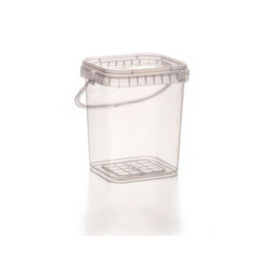 Tarrina rectangular con tapa hermética de 1.400cc para uso alimentario