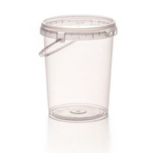 Tarrina redonda con asa con tapa hermética de 1000cc ideal para conservación de alimentos