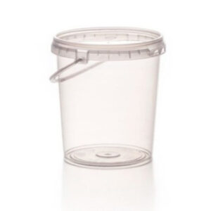 Tarrina redonda con asa con tapa hermética de 1200cc ideal para conservación de alimentos