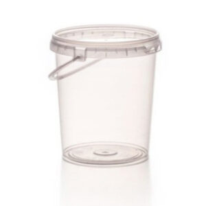 Tarrina redonda con asa con tapa hermética de 1400cc ideal para conservación de alimentos