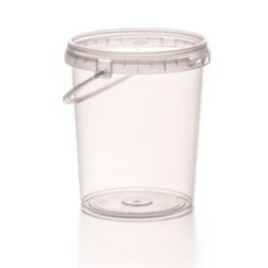 Tarrina redonda con asa con tapa hermética de 1500cc ideal para conservación de alimentos