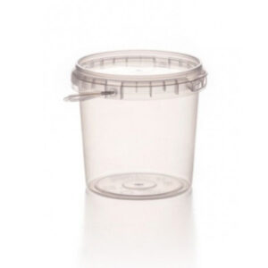 Tarrina redonda con asa con tapa hermética de 750cc ideal para conservación de alimentos