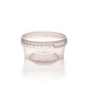 Tarrina redonda con tapa hermética de 300cc ideal para conservación de alimentos